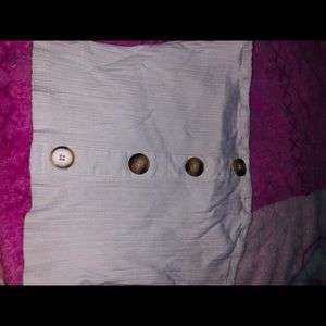 White Crop top tube top extra small button up